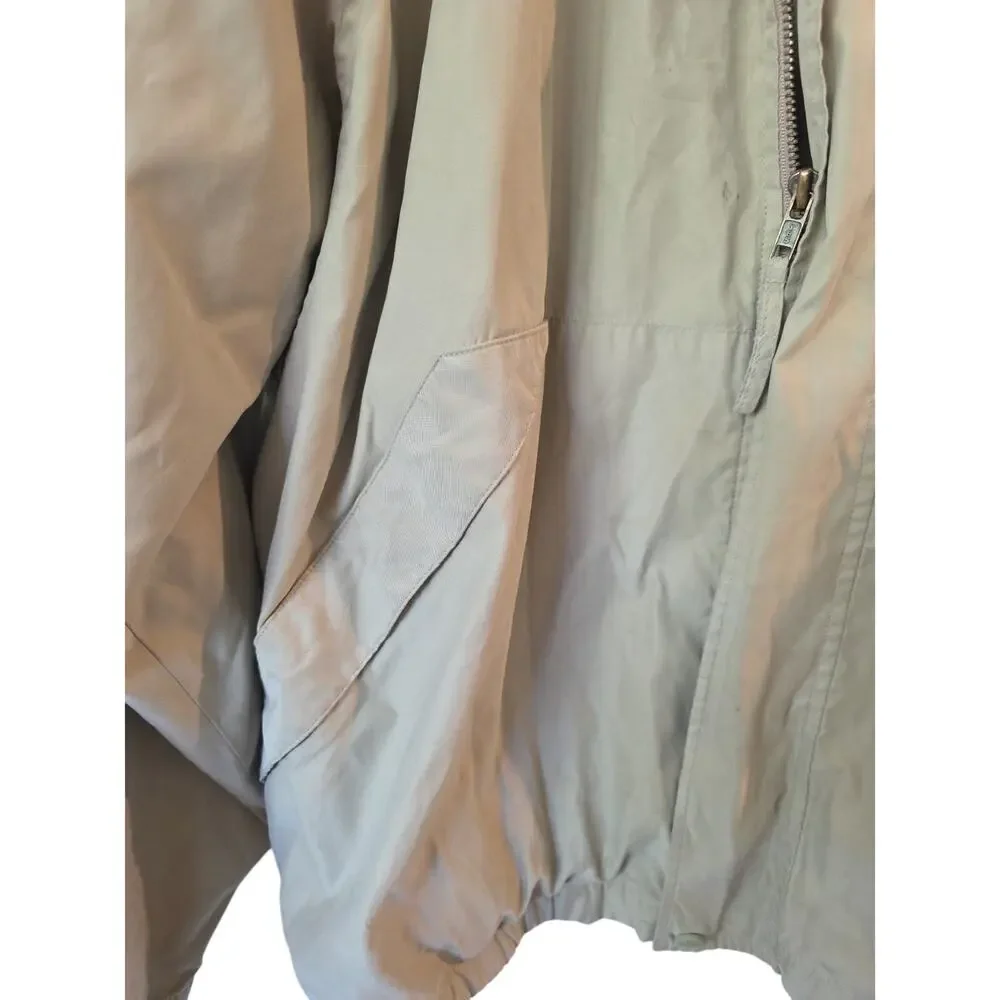 VTG CHAPS RALPH LAUREN Khaki‎ Lined Zip Long Sleeve Lightweight Jacket Men XL